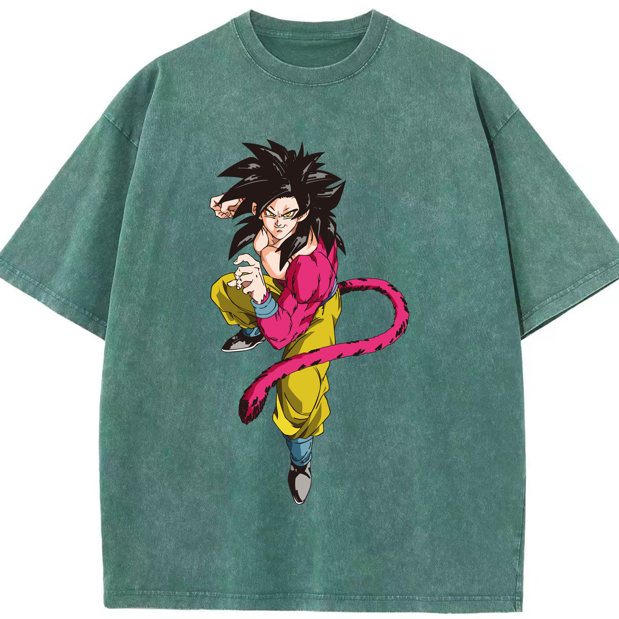 （画像用） ドラゴンボール 孫悟空（そん ごくう）Son Goku カカロット DRAGON BALL Kakarotto 綿100% ヴィンテージ風 半袖Tシャツ（フロントプリント）